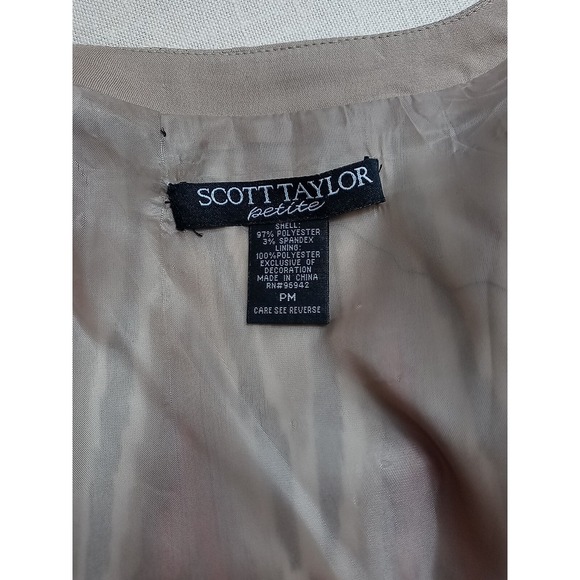 VTG Scott Taylor Fashion Jacket Women's Petite Size Medium Beaded Dress Coat 90s - Picture 5 of 10